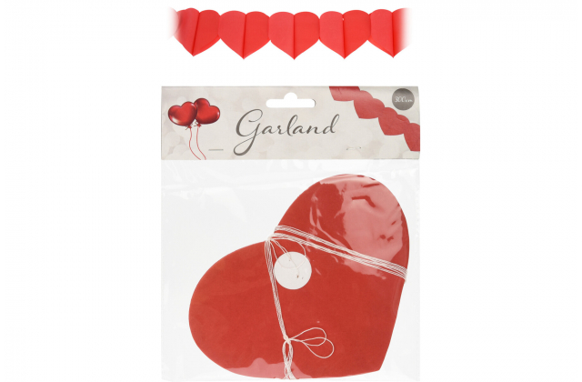 702095 Papierová girlanda srdce 3m 110902890