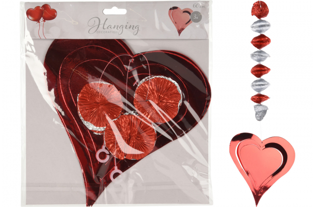 113779 Závesná dekorácia srdce (1bal.) 491007780