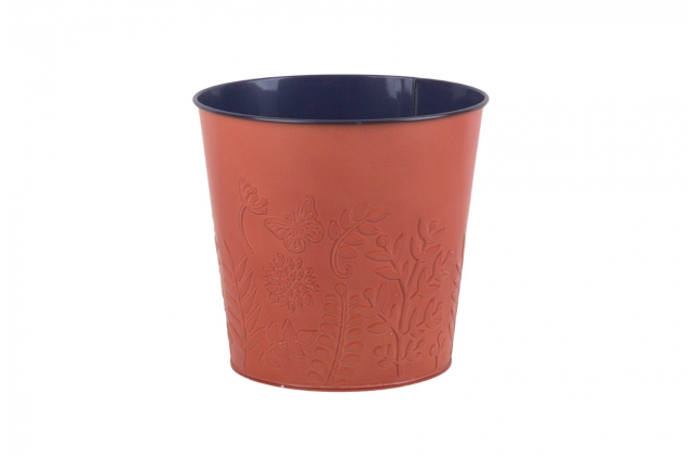 Plechový obal / dekoračné vedro tehlové MHH026-1