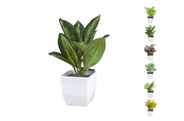 Umelá Calathea v kvetináči CV32764-MIX