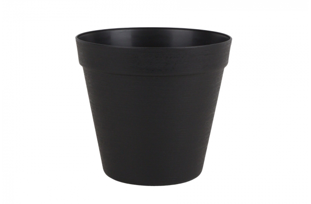 Kvetináč LOFT plastový 22 cm čierny