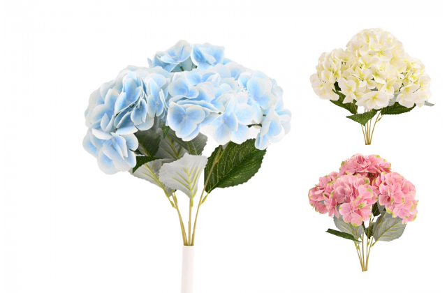 Umelá kytica hortenzia x 5 CH112