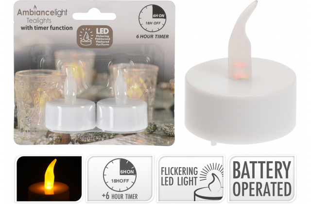 840933 LED čajová sviečka s časovač (1bal.) AWL250400,AX5991300