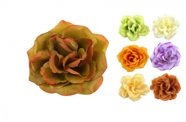 Umelé hlavy kvetov - vencovka ruža RUZA5 - mix