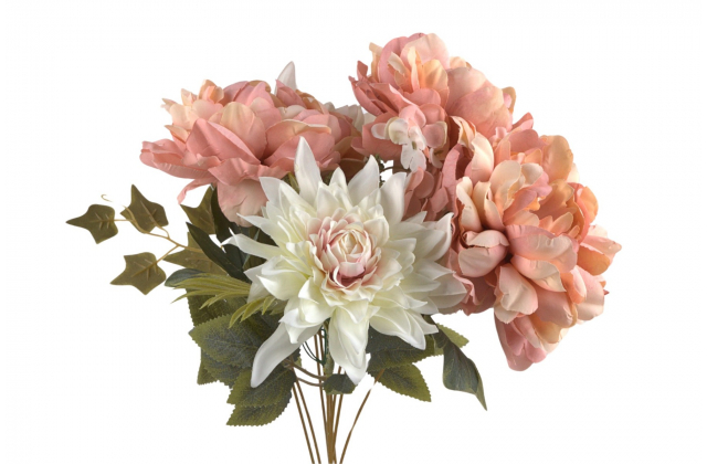 Umelá kytica dália s doplnkom x 9 24KL764 