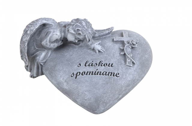 Smútočná dekorácia srdce " S láskou Spomíname " A7942
