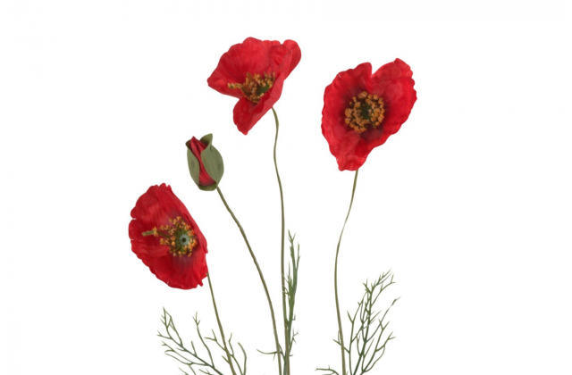 Umelý konár mak s pukom x 3 CV35088 