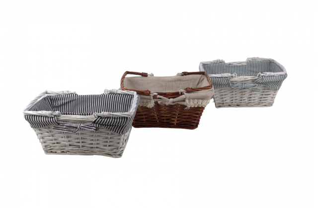 Prútený košík s látkou HX302012RE-1 -MIX