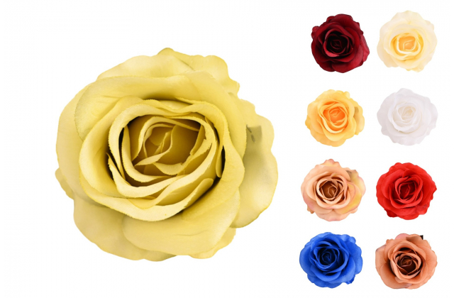 Umelé hlavy kvetov - vencovka ruža 8 cm ZH030 