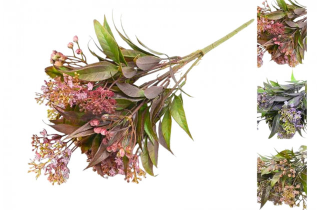 Umelá kytica zeleň s bobuľami x 7 CV28029-MIX 