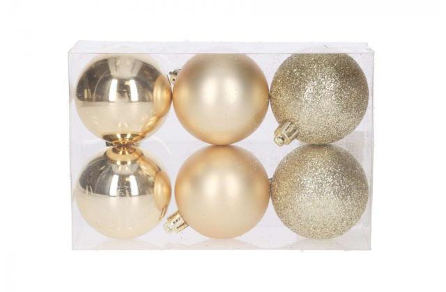 Vianočné gule zlaté 6 cm (1.bal) TG80125-3 