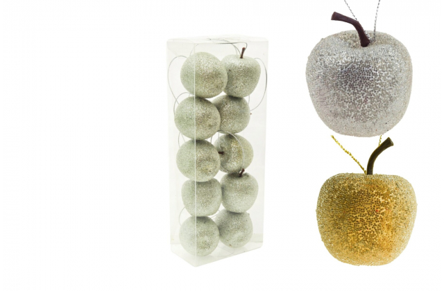 Vianočná dekorácia- jablko na zavesenie (1bal.) TG73436 