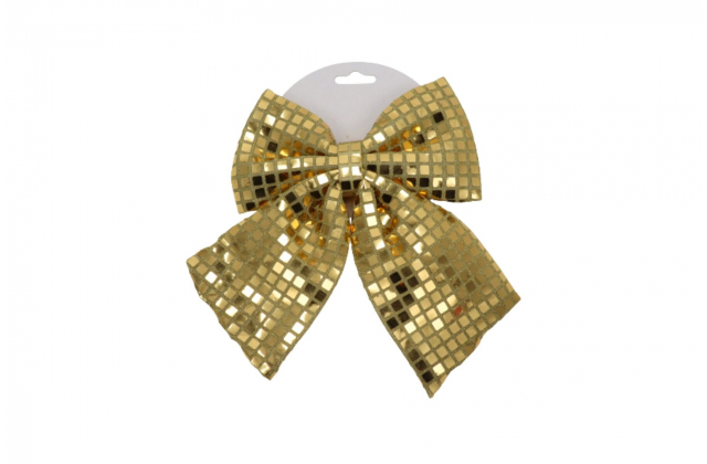 Dekoračná DISCO mašľa zlatá CD-131 