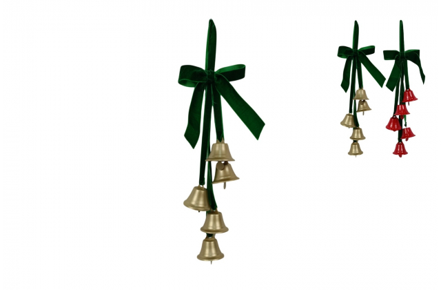 Vianočná dekorácia zvončeky x 5 387000 - XNA24062681-MIX