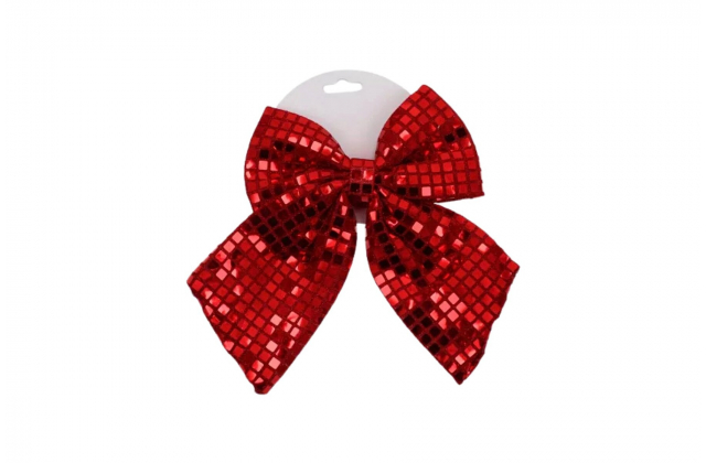 Dekoračná DISCO mašľa červená CD-137 