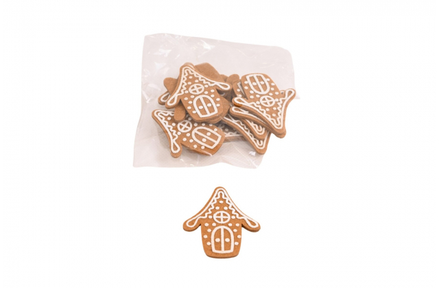 Vianočná dekorácia perníkový domček 5cm (1bal.) OU101