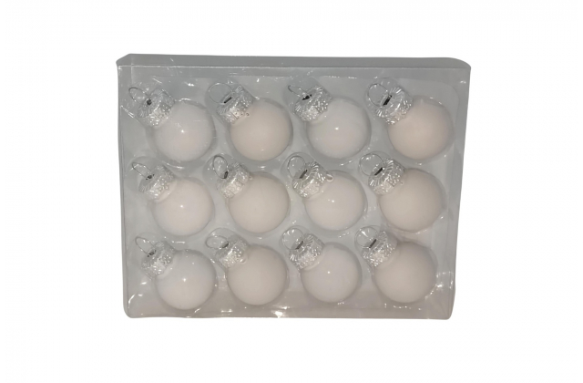 294575 Sada vianočných sklenených gúľ 2cm S/12 white XNA23069121