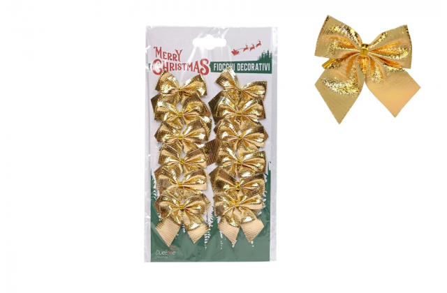 542411 Balenie dekoračný zlatých mašlí 5,5cm S/12 XNA15005471