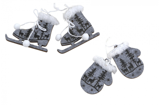  Vianočná dekorácia korčule / rukavice CD-25