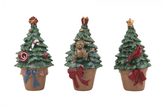 Vianočný dekoračný stromček 11 cm CYG036 -MIX