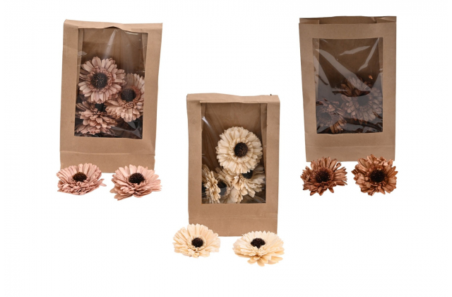 Dekoračná sušina - sušená gerbera 8 cm (1bal.) 11794-MIX