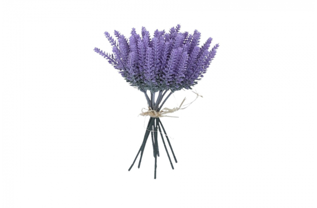 Umelá kytica poprášená levanduľa x 10 23KW478