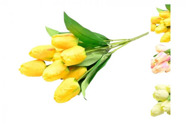 Umelá kytička tulipánov x 9 CV27024-MIX 