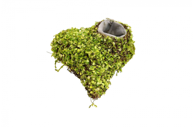 Prútený obal srdce s otvorom FD106 