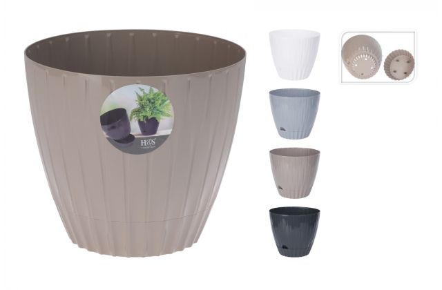 046817 Plastový kvetináč s podmiskou 027100560