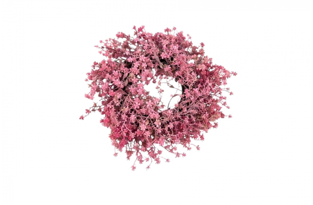 Veniec gypso 30 cm ružový SIO024