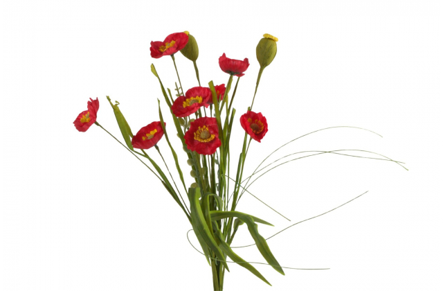 Umelý konár mak červený 53 cm AGS409,AGS401 