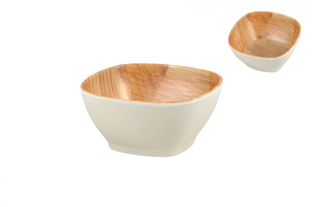 Plastová miska WOOD 11 cm x 11 cm A9434 AKCIA 