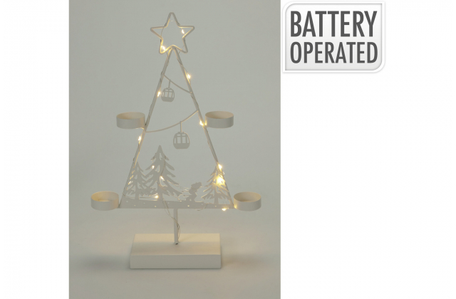 105739 Kovový svietnik s 15LED osvetlením 38cm AAE827130