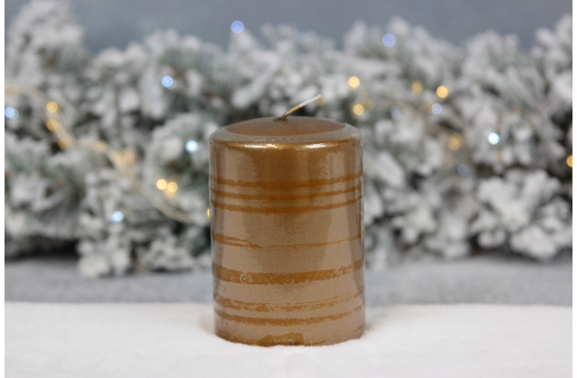 Sviečka valec 70/100 - KRB/511E - zlatá