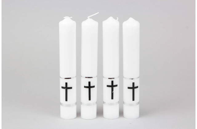 Sviečka stolová 1/16 kríž (bal.4) 4290