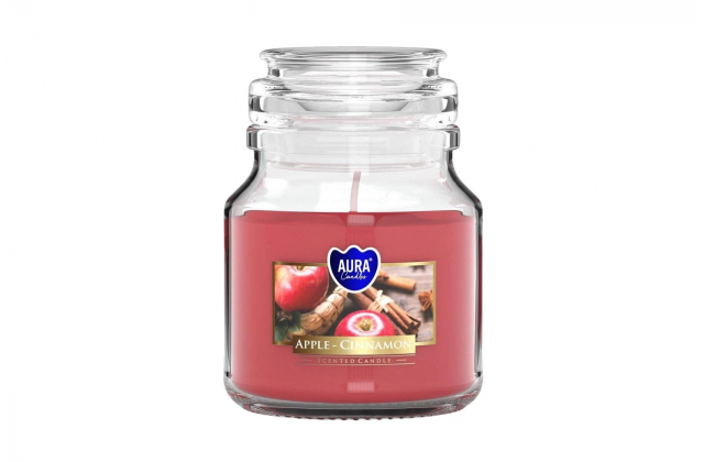 Sviečka v skle s vrchnákom Apple - Cinnamon SND71-87
