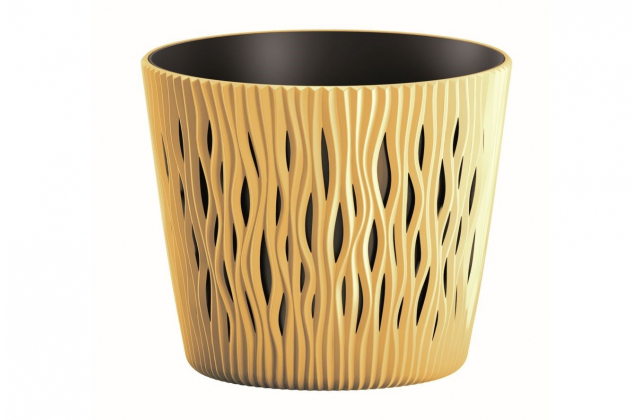 Kvetináč s vnútrom DSR260 Sandy roud žltý