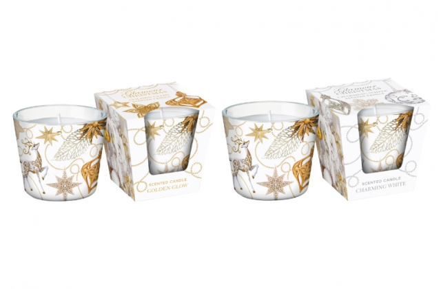 Sv.Sklo Glamour Christmas Sviečka vonava 115gr/30hod.