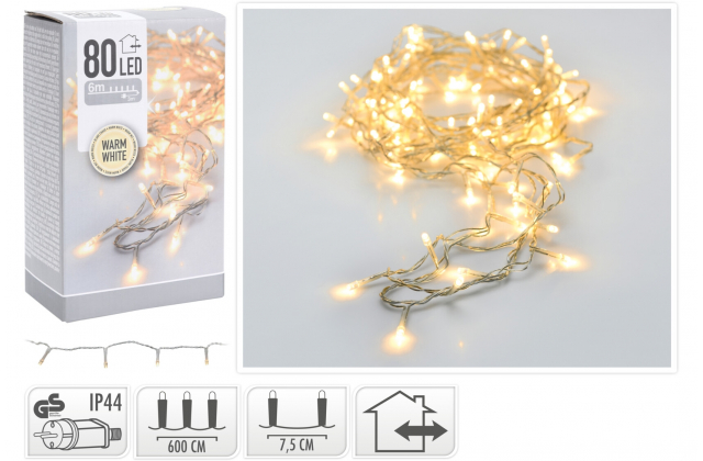 259414 TB Vianočné LED svetlá 6+3m 80LED vonk. AX8404010